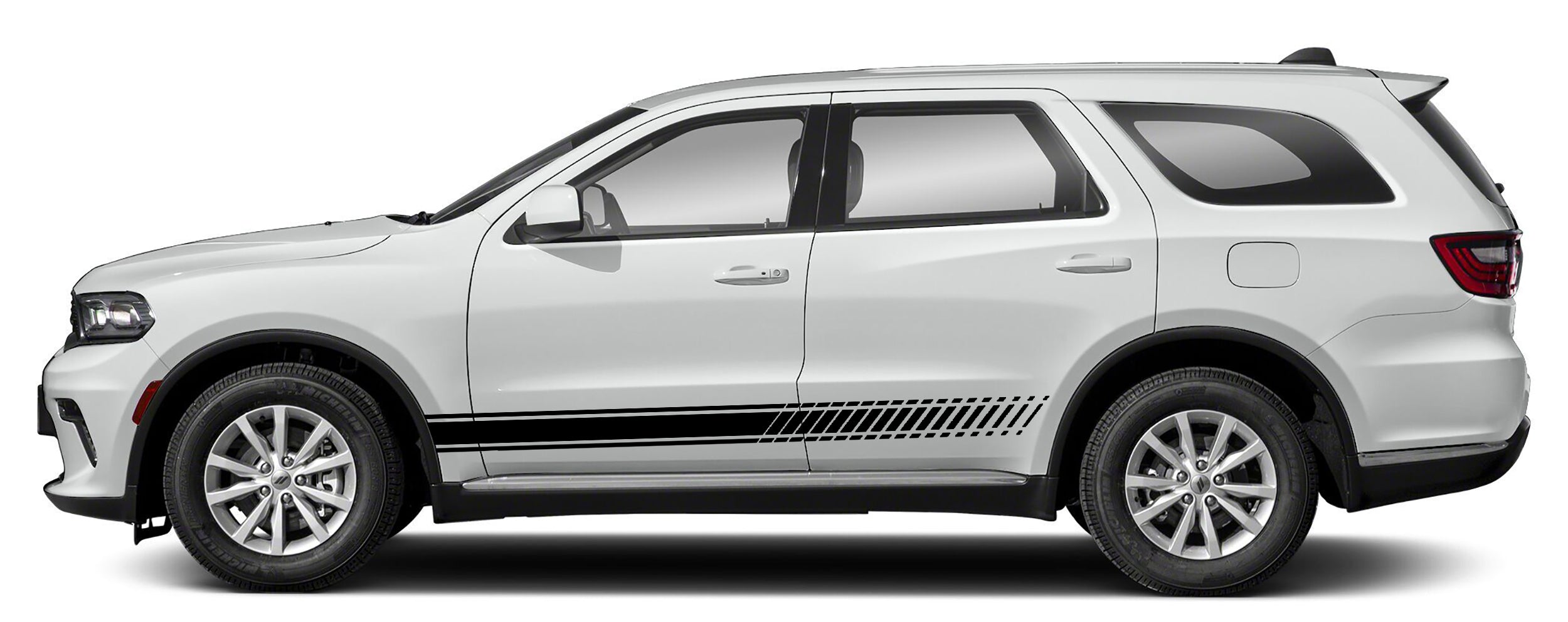Dodge Durango Side Rocker Stripes Decals (Pair) : Vinyl Graphics Kit Fits (2021-2023)