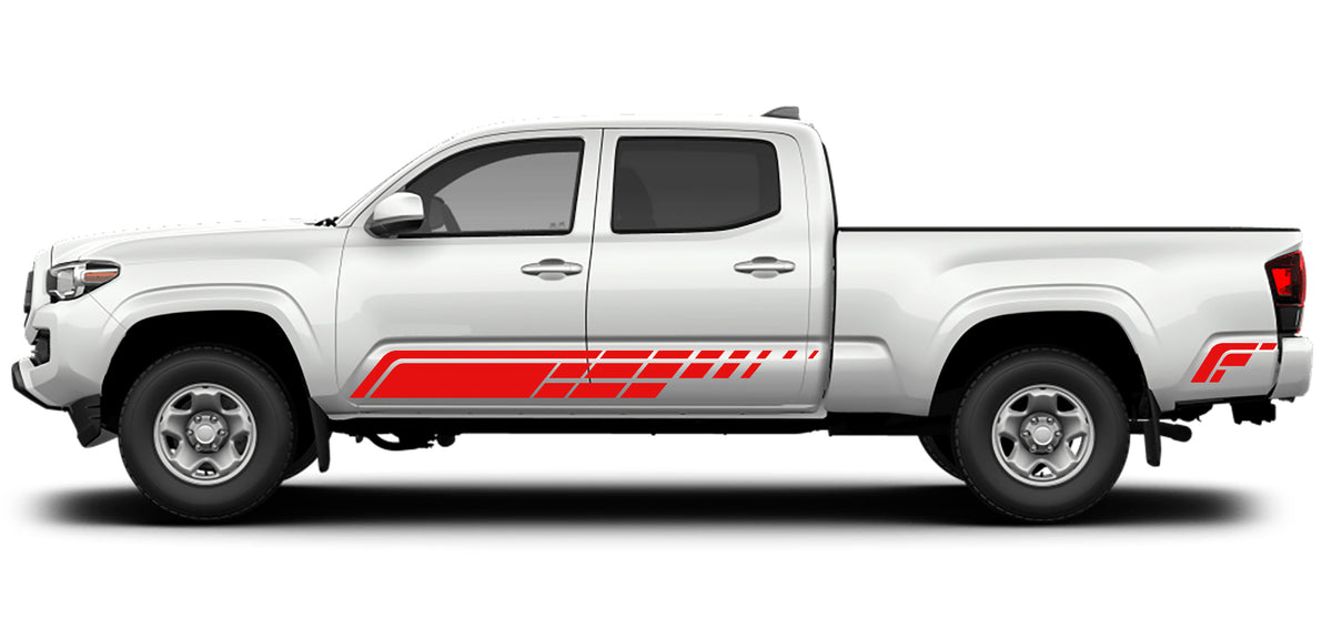 Toyota Tacoma Rocker Panel Side Stripes (Pair) : Vinyl Graphics Kit Fi