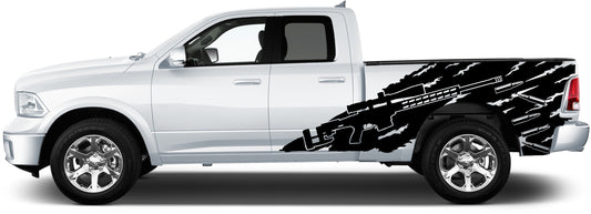 sniper side decal for dodge ram 2009 to 2018 models black