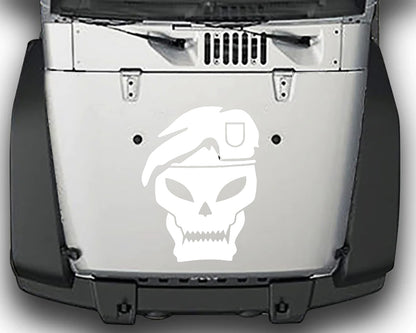 Special ops hood decal for jeep wrangler jk white