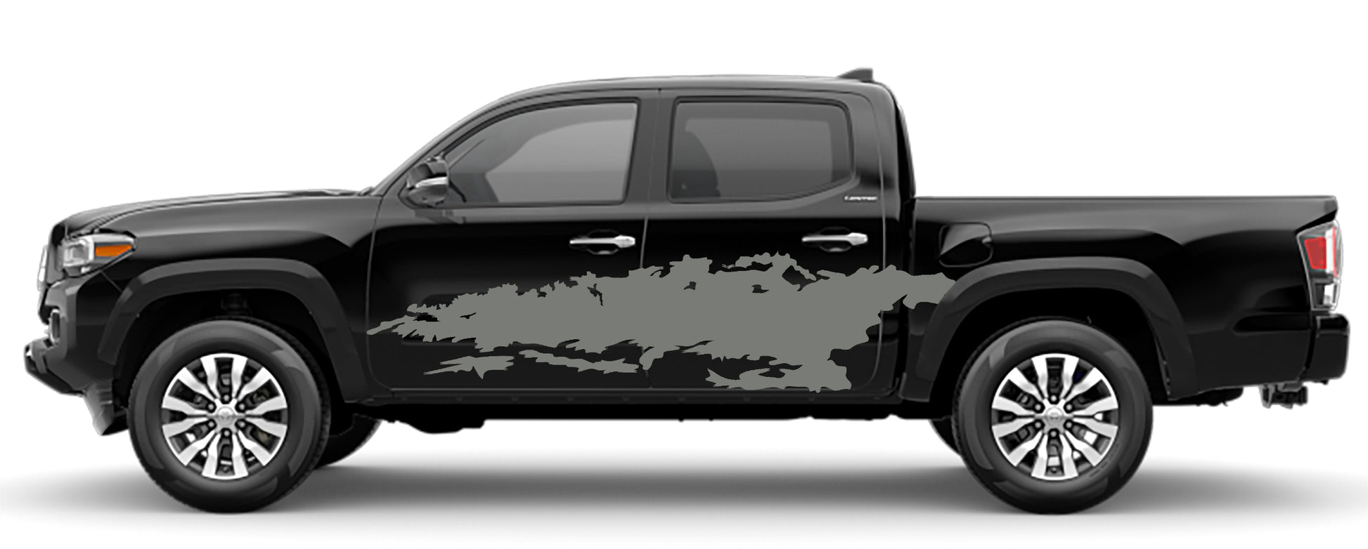 mud splash side decals for toyota tacoma 2016 to 2023 models gray