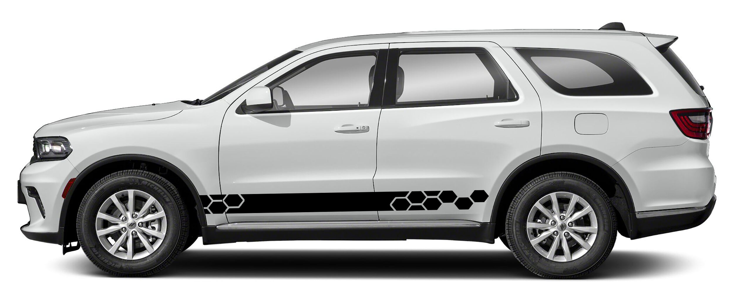 hexagon racing stripes for dodge durango 2021 to 2024 models black