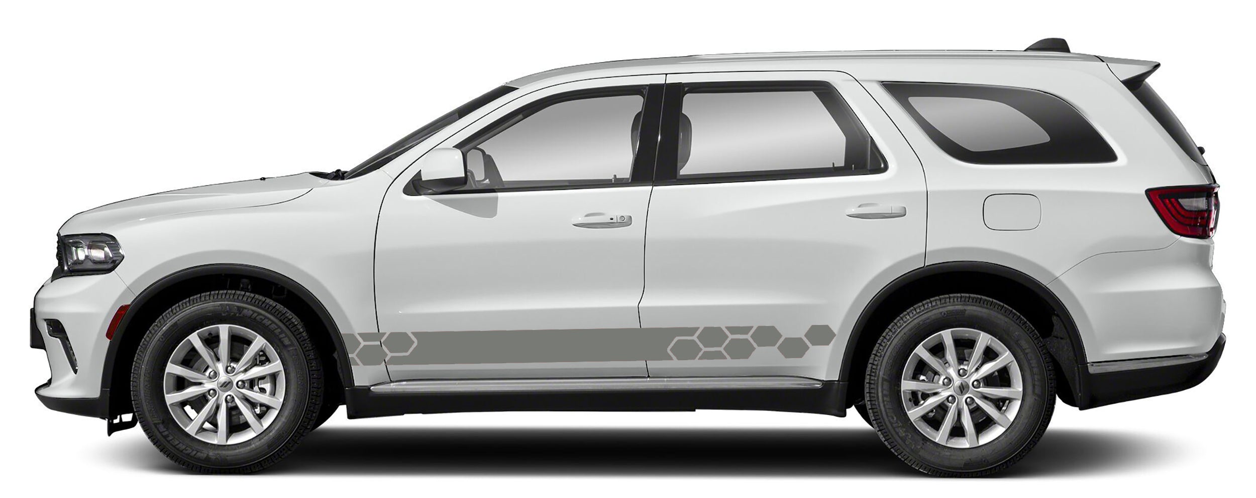 hexagon racing stripes for dodge durango 2021 to 2024 models gray