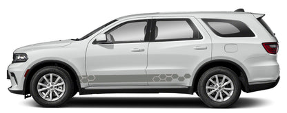 hexagon racing stripes for dodge durango 2021 to 2024 models gray