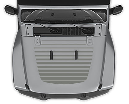 Strobe Hood Decal For Jeep Wrangler jl gray