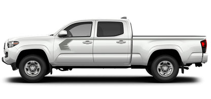 storm upper door panel stripe vinyl decals for toyota tacoma 2016 to 2023 models gray