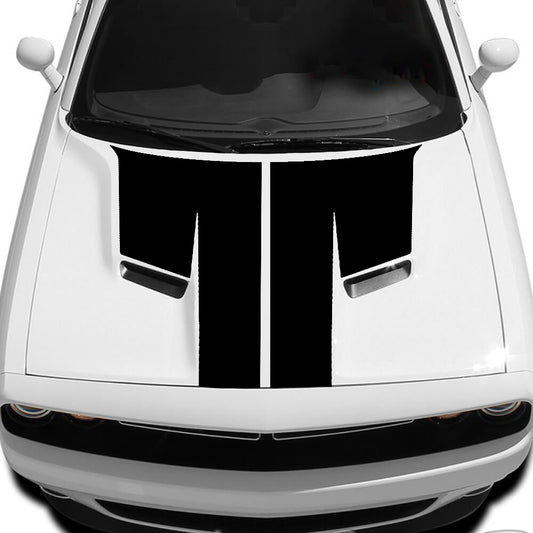 Dodge Challenger T-Style Hood Decal : Vinyl Graphics Kit Fits (2015-2023)