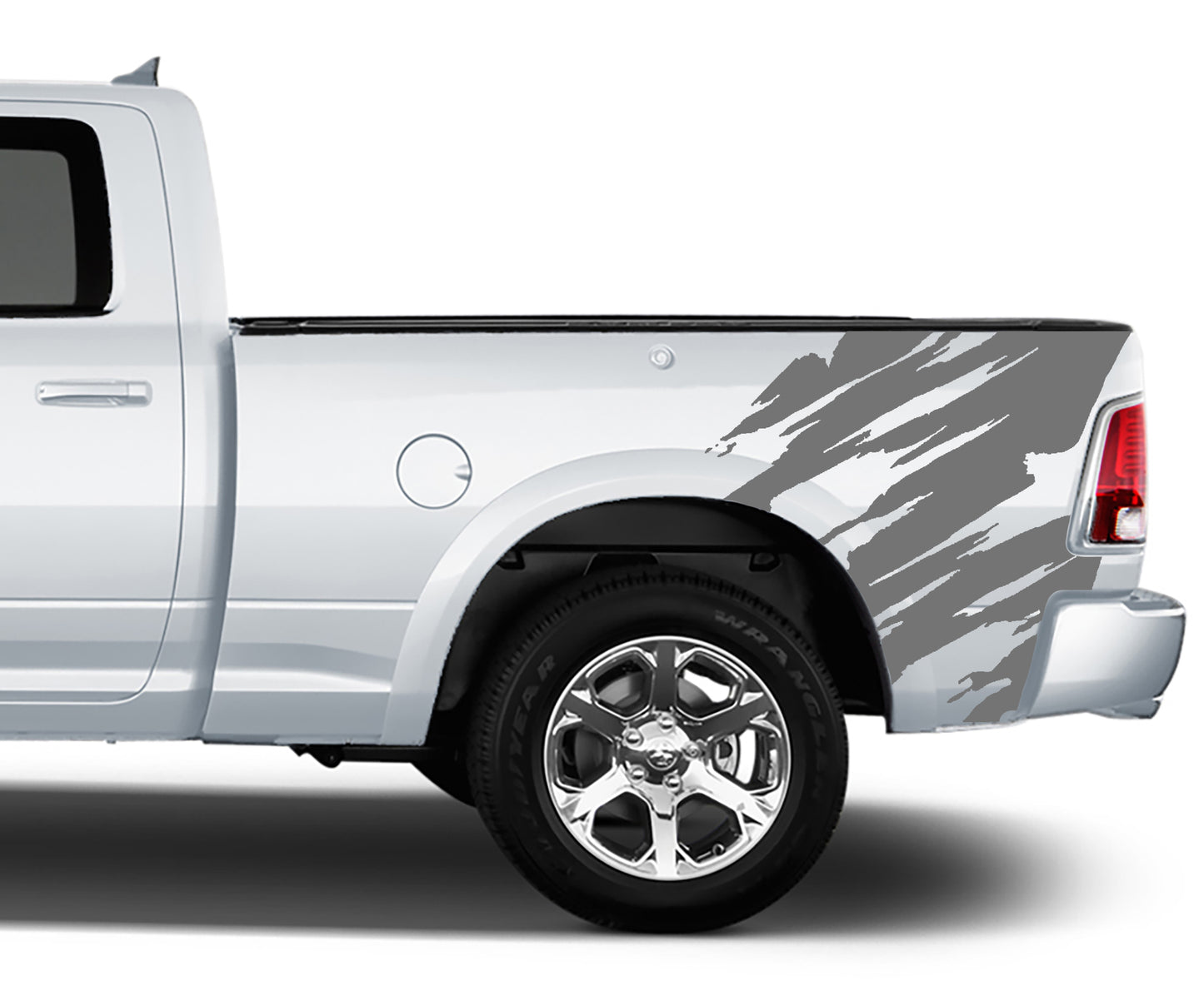 torn bed graphics for dodge ram 2008 to 2018 models gray
