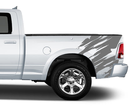 torn bed graphics for dodge ram 2008 to 2018 models gray