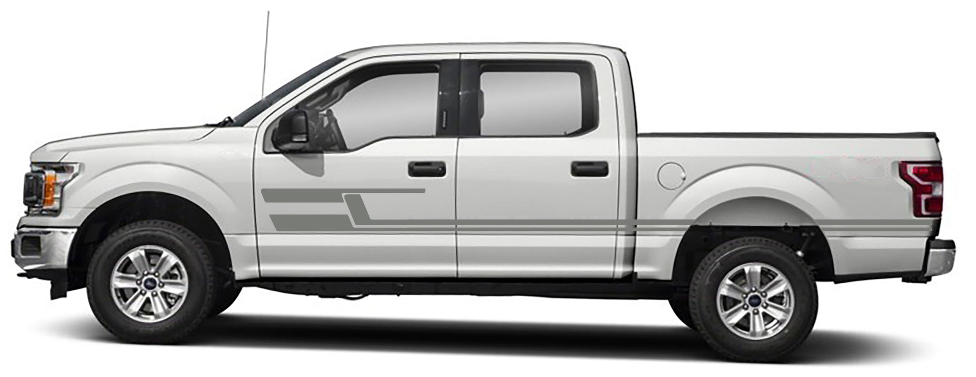 upper body stripes graphics for ford f 150 2015 to 2020 models gray