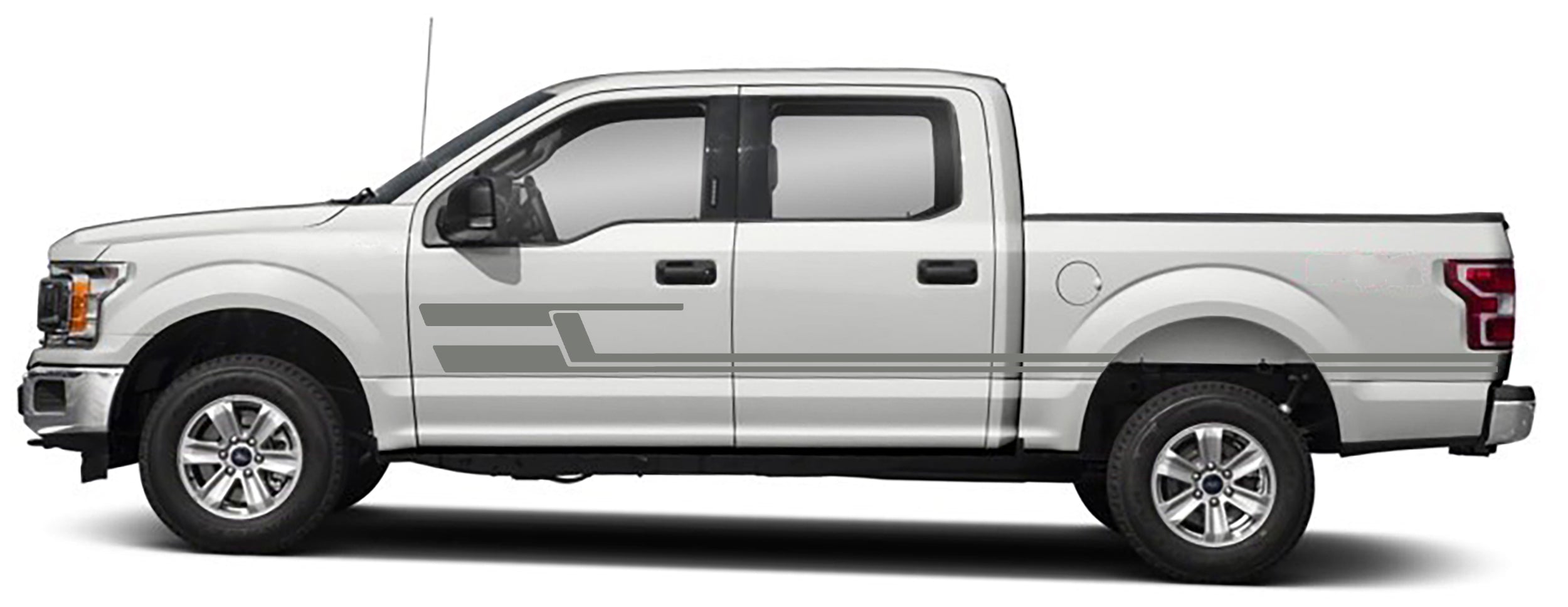 upper body stripes graphics for ford f 150 2015 to 2020 models gray