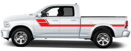 upper door side stripes for dodge ram 2008 to 2018 models red