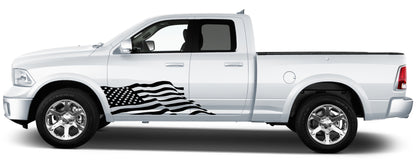 us flag side door graphics for dodge ram 2008 to 2018 models black