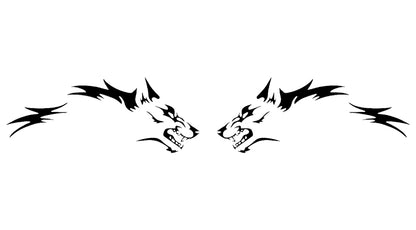wolf side decals for dodge challenger 2008 to 2023 models 