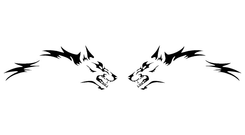 wolf side decals for dodge charger 2015 to 2023 models 