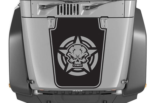 Jeep Wrangler JK (2007-2018) Custom Decals, Graphics and Stickers - Army Star Hood Decal - Jkprostickers