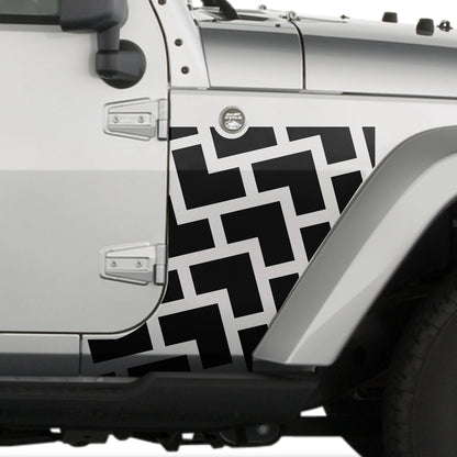 Jeep Wrangler JK (2007-2018) Custom Decals, Graphics and Stickers - Tire Track Fender Kit - Jkprostickers