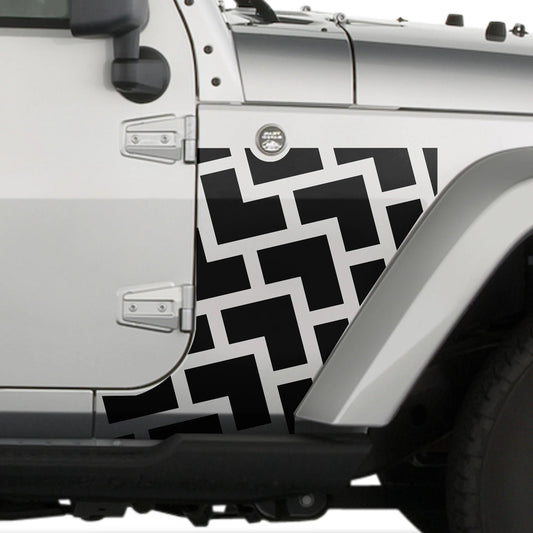 Jeep Wrangler JK (2007-2018) Custom Decals, Graphics and Stickers - Tire Track Fender Kit - Jkprostickers