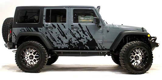 Jeep Wrangler JK (2007-2018) Custom Decals, Graphics and Stickers - Brust Kit - Jkprostickers