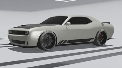 Dodge Challenger Side Stripes Decals (Pair) : Vinyl Graphics Kit Fits (2008-2023)