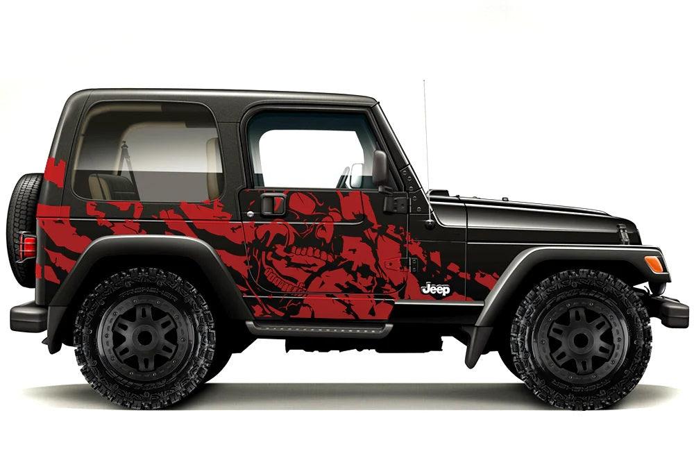 Jeep Wrangler (1999-2006) Custom Decals, Graphics and Stickers - Nightmare - Jkprostickers