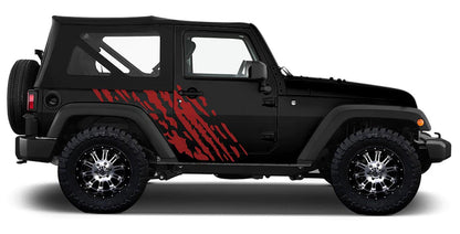 Jeep Wrangler (1999-2006) Custom Decals, Graphics and Stickers - Mud Splash Kit - Jkprostickers