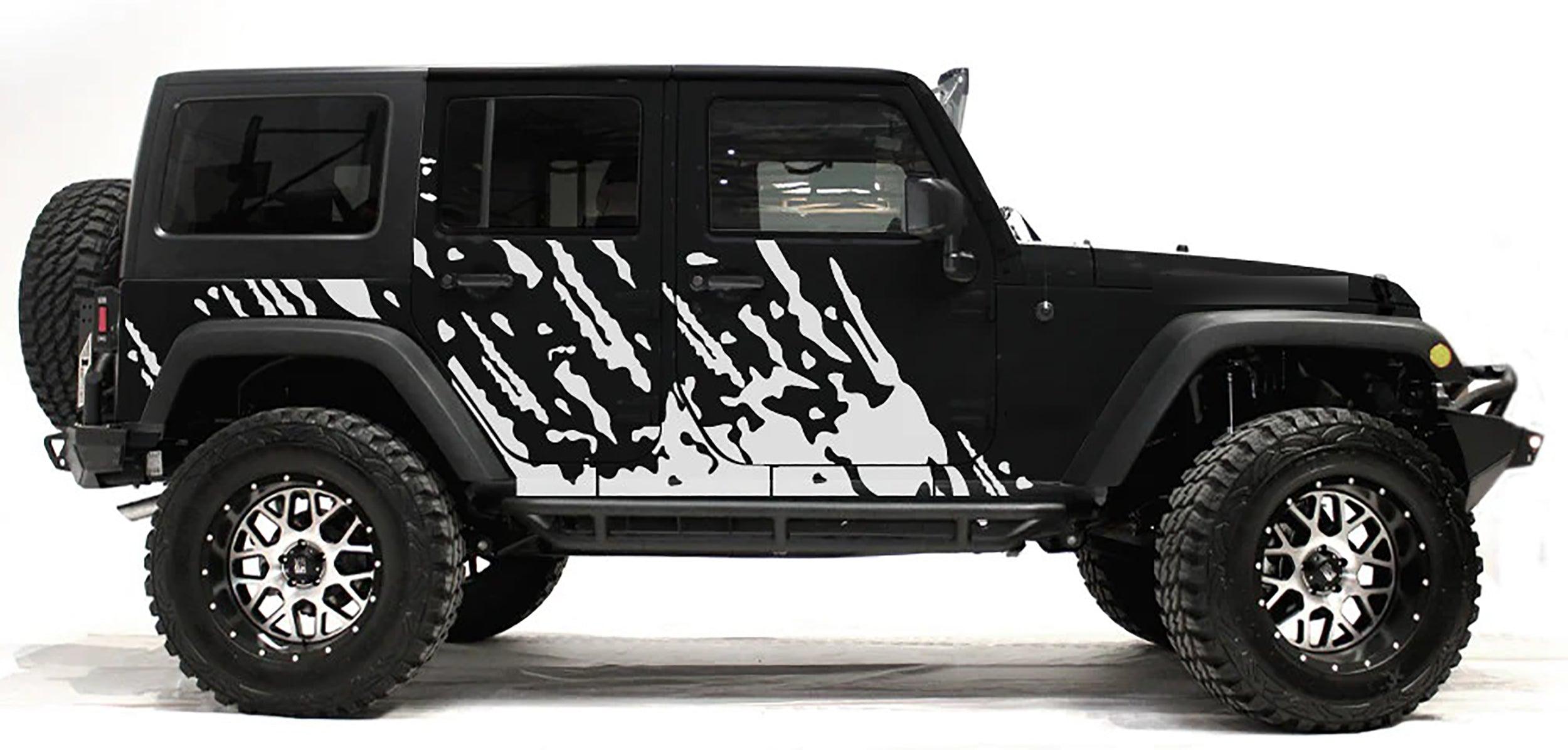 Jeep Wrangler JK (2007-2018) Custom Decals, Graphics and Stickers - Brust Kit - Jkprostickers