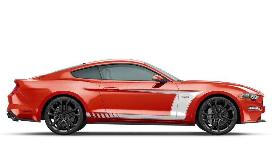 Large Side Racing Strips Compatible With Ford Mustang (2015 to 2022) models | Auto Vinyl Graphics Decals and Stickers. - Jkprostickers