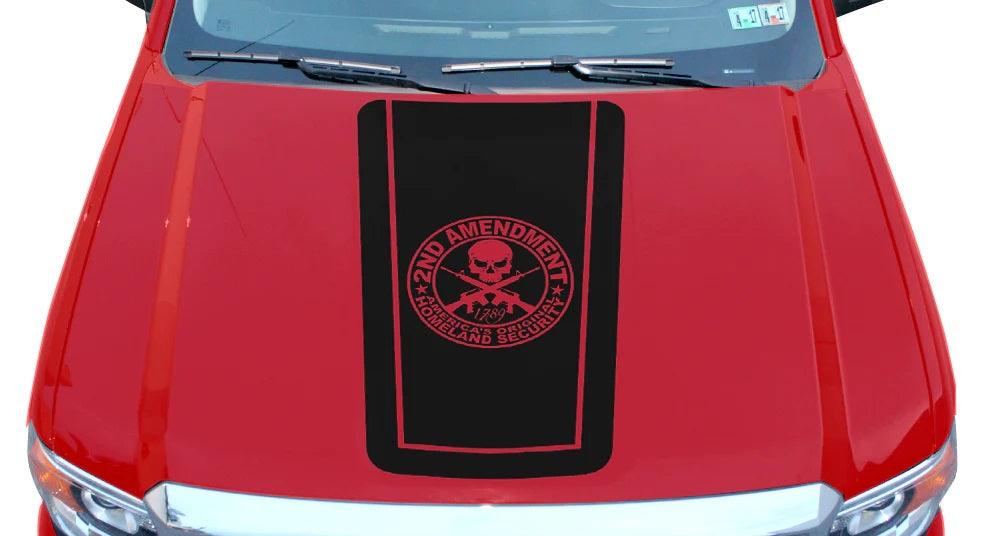 gmc sierra blackout hood decal