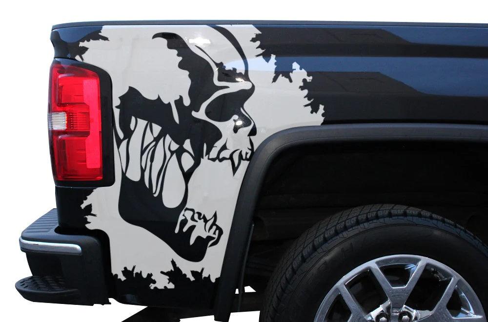 gmc sierra bed rear fender decal scream style graphics 