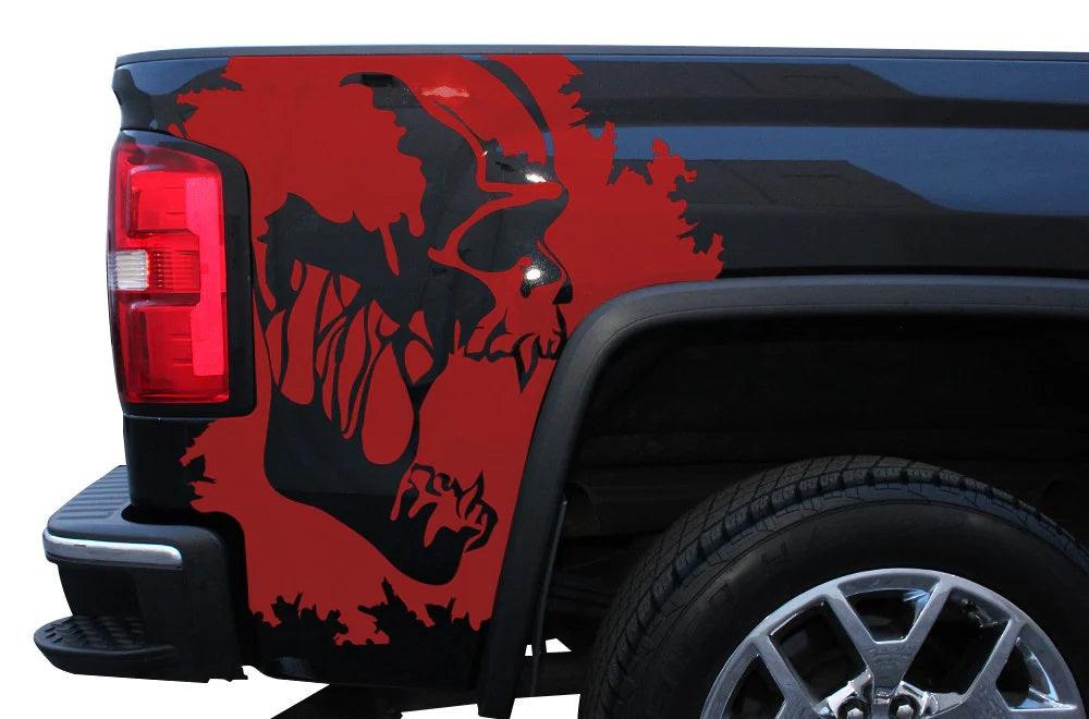 GMC Sierra 2014-2017 Custom Vinyl Decal, Graphics and Stickers - Scream Bed Kit - Jkprostickers