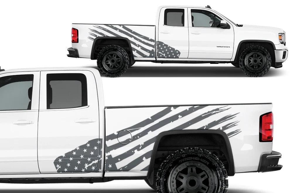 gmc sierra patriot america, USA flag side decal