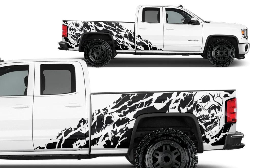 GMC Sierra 2014-2017 Custom Vinyl Decal, Graphics and Stickers - Nightmare Kit - Jkprostickers