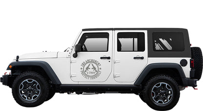 Jeep Wrangler JK Second Amendment Side Decals (Pair) : Vinyl Graphics Kit fits (2007-2018)