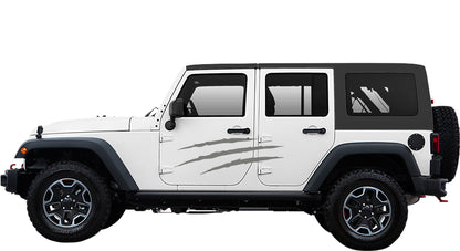 Jeep Wrangler JK Scratches Side Decals Pair : Vinyl Graphics Kit fits (2007-2018)