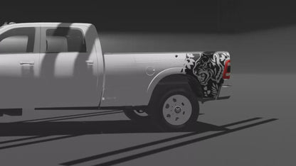 Dodge Ram Tiger Bed Decals (Pair) : Vinyl Graphics Kit Fits (2019-2023)