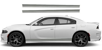 Dodge Charger Standard Rocker Stripes Decals (Pair) : Vinyl Graphics Kit Fits (2015-2023)