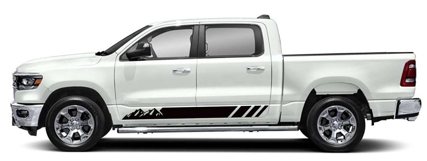 mountain side stripe kit for dodge ram 1500 2019 to 2023 models