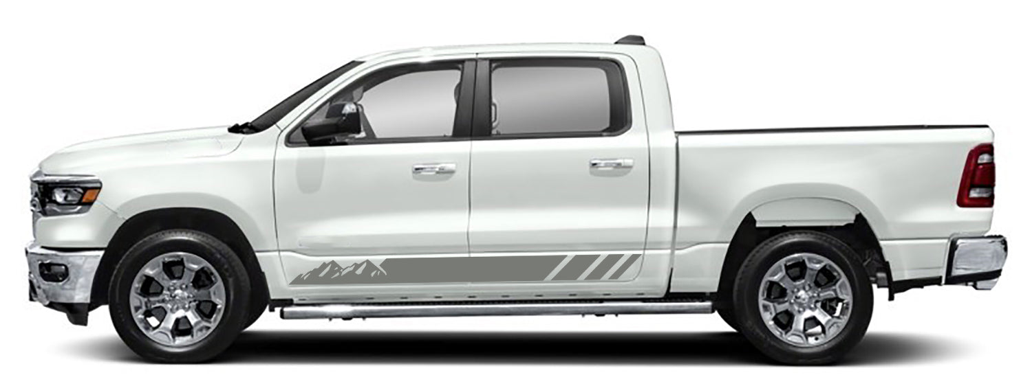 Mountain Rocker Panel Stripe Decal Kit for Dodge Ram 1500 5th Gen