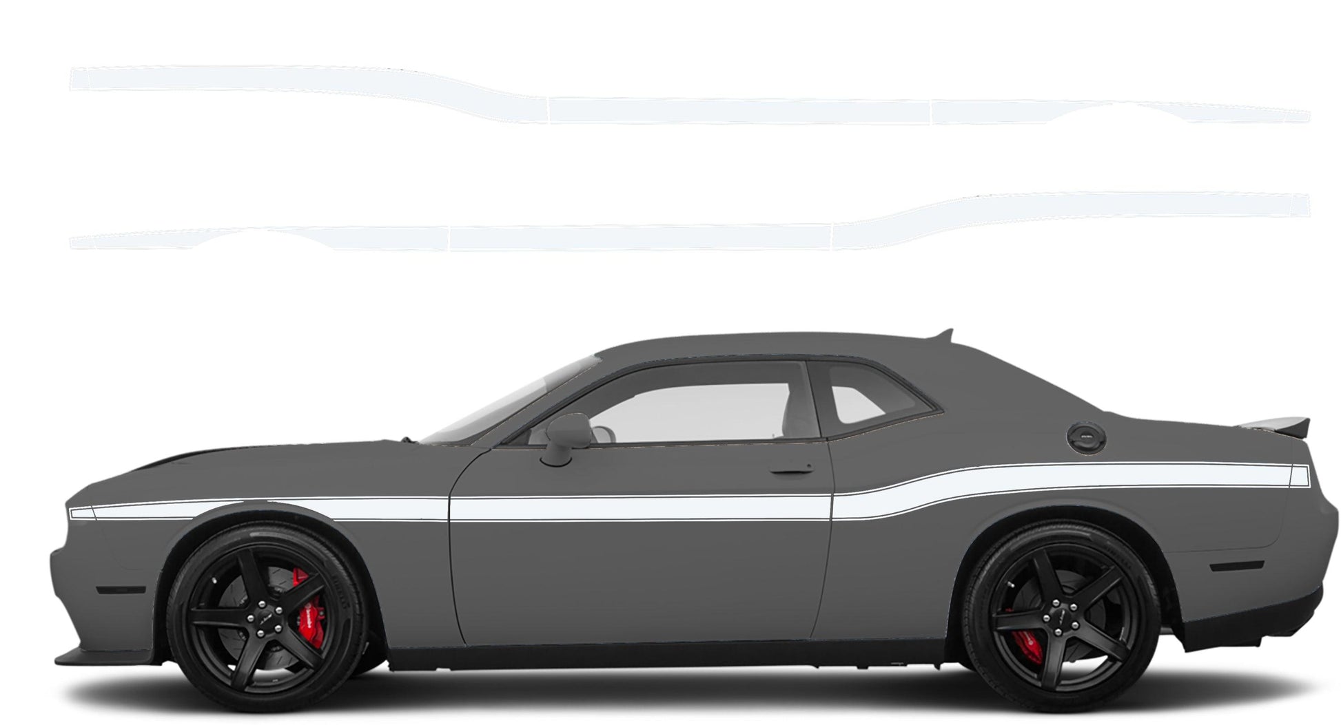 Dodge Challenger, R/T, SRT (2008-2023) Custom Vinyl Decal Graphics - Beltline Standerd (Pair) - Jkprostickers