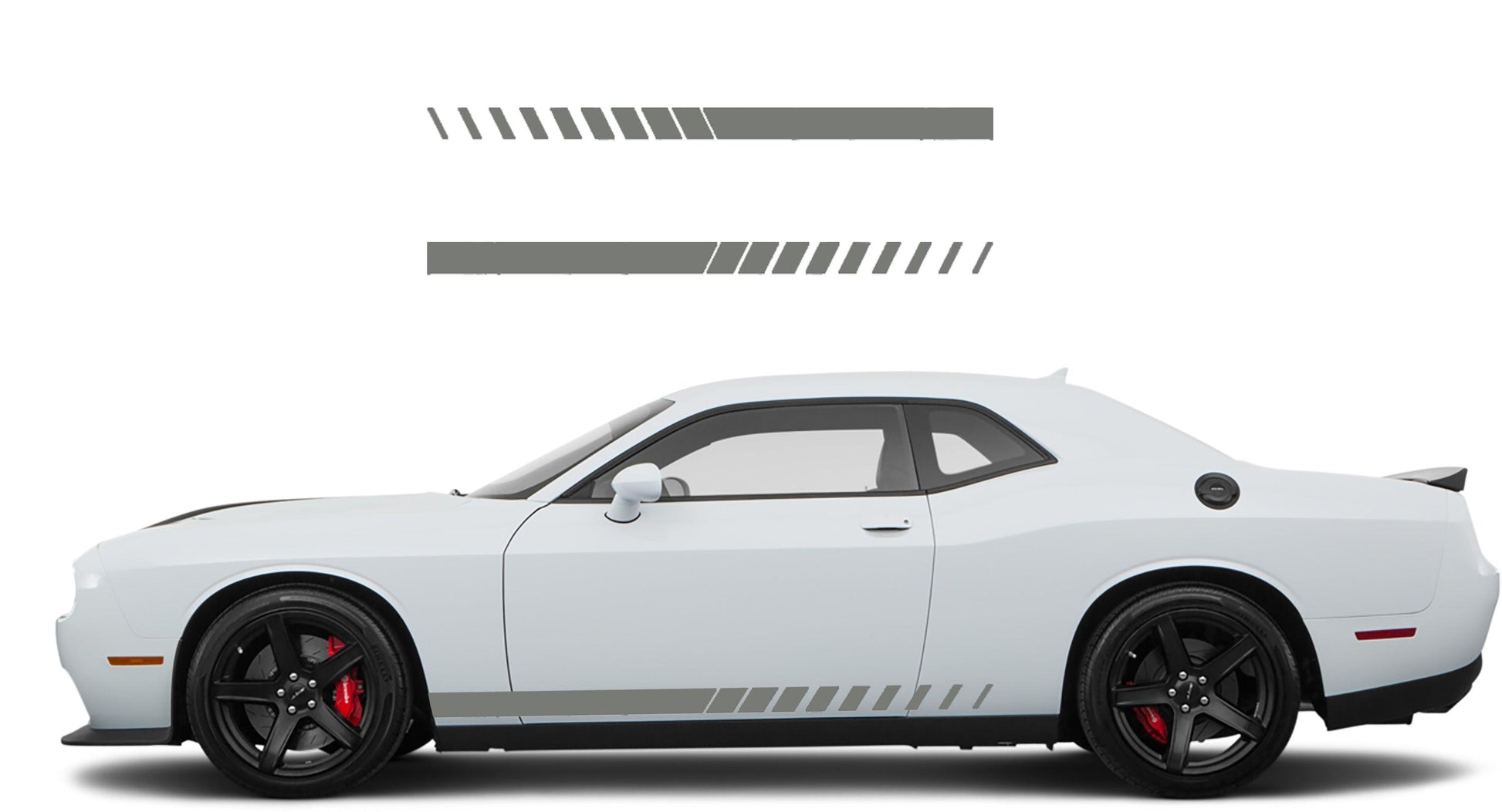 Dodge Challenger, R/T, SRT (2008-2023) Custom Vinyl Decal Graphics - Side Racing Stripes (Pair) - Jkprostickers