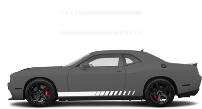 Dodge Challenger, R/T, SRT (2008-2023) Custom Vinyl Decal Graphics - Side Racing Stripes (Pair) - Jkprostickers