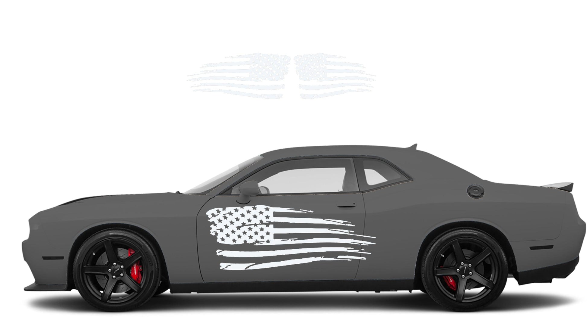 Dodge Challenger, R/T, SRT (2008-2023) Custom Vinyl Decal Graphics - Patriot (Pair) - Jkprostickers