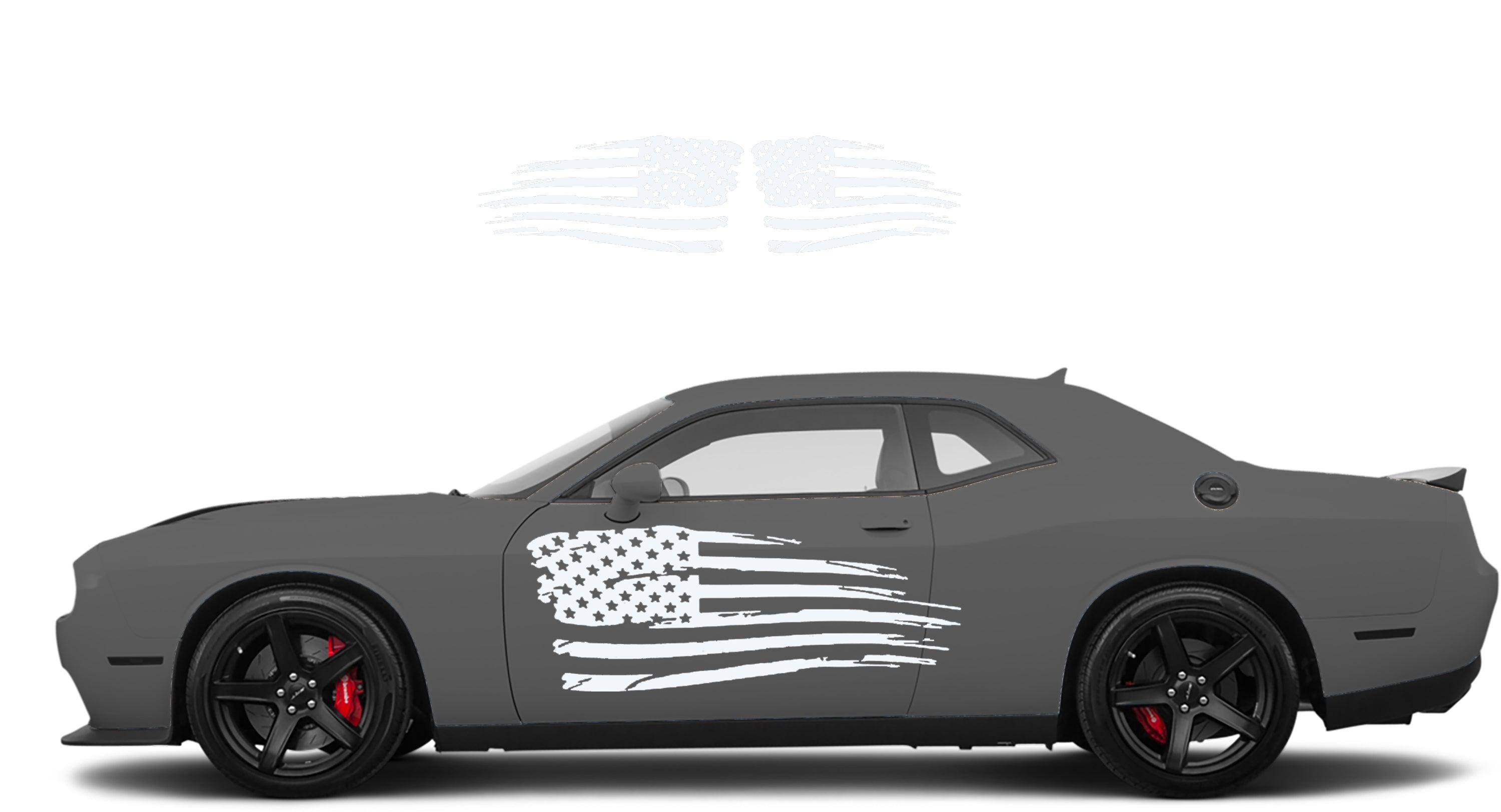 Dodge Challenger, R/T, SRT (2008-2023) Custom Vinyl Decal Graphics - Patriot (Pair) - Jkprostickers