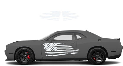 Dodge Challenger, R/T, SRT (2008-2023) Custom Vinyl Decal Graphics - Patriot (Pair) - Jkprostickers