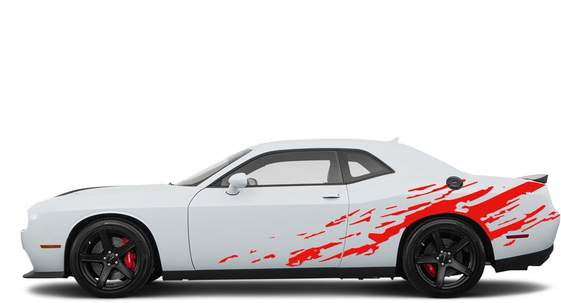 Dodge Challenger R/T SRT (2008-2023) Custom Vinyl Decal Graphics - Mud Splash Side Kit (Pair) - Jkprostickers
