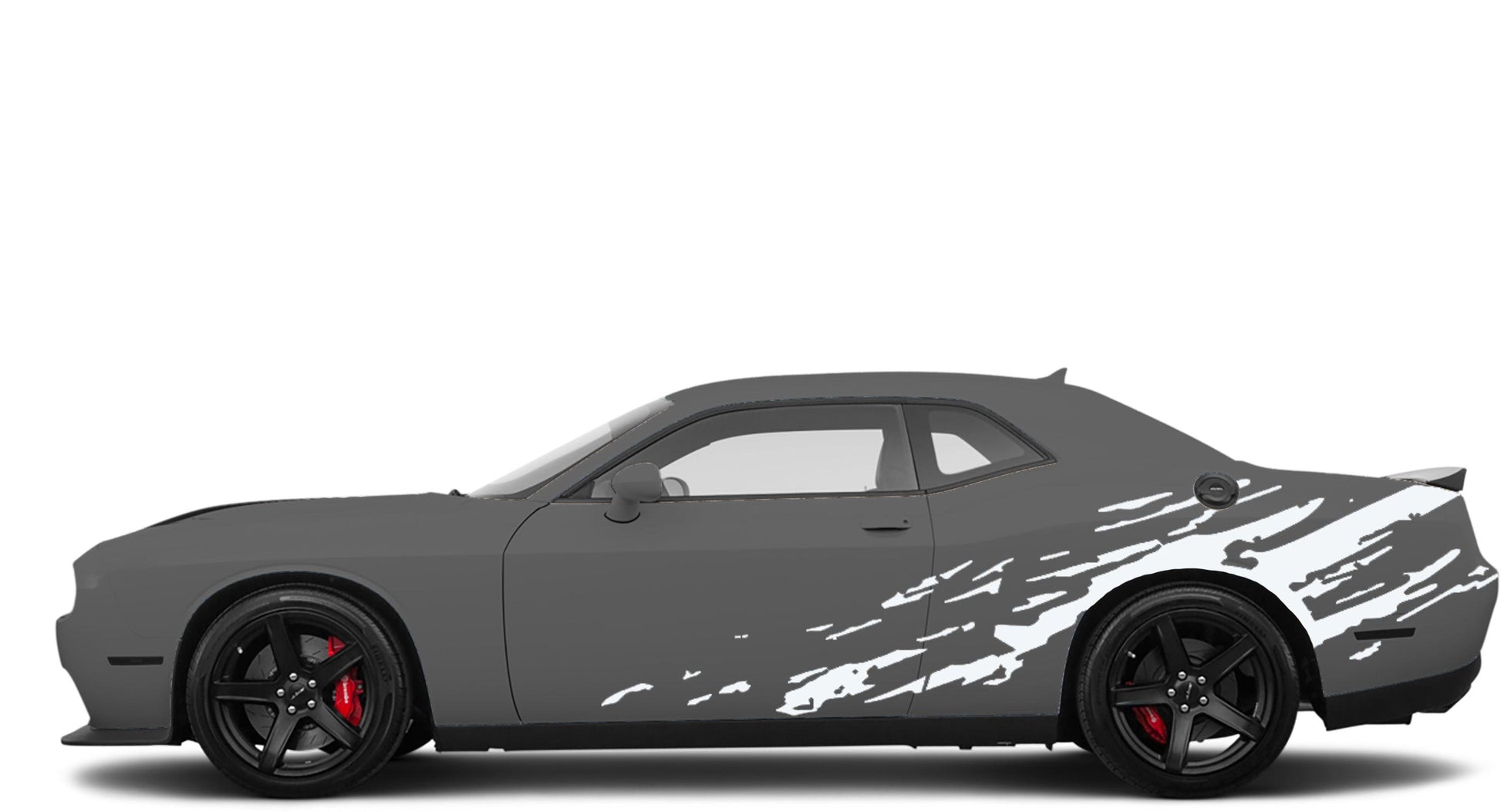 Dodge Challenger R/T SRT (2008-2023) Custom Vinyl Decal Graphics - Mud Splash Side Kit (Pair) - Jkprostickers