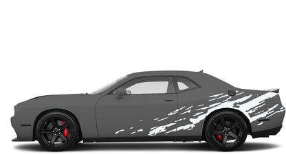Dodge Challenger R/T SRT (2008-2023) Custom Vinyl Decal Graphics - Mud Splash Side Kit (Pair) - Jkprostickers