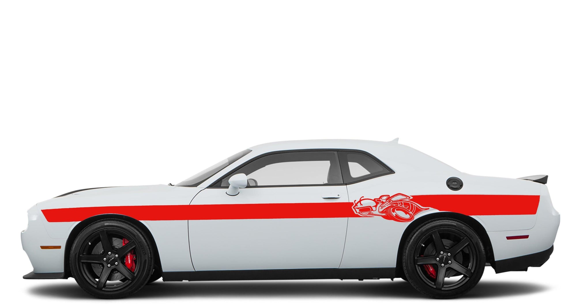 Dodge Challenger R/T SRT (2008-2023) Custom Vinyl Decal Graphics - Rumble Bee side stripe Kit (Pair) - Jkprostickers