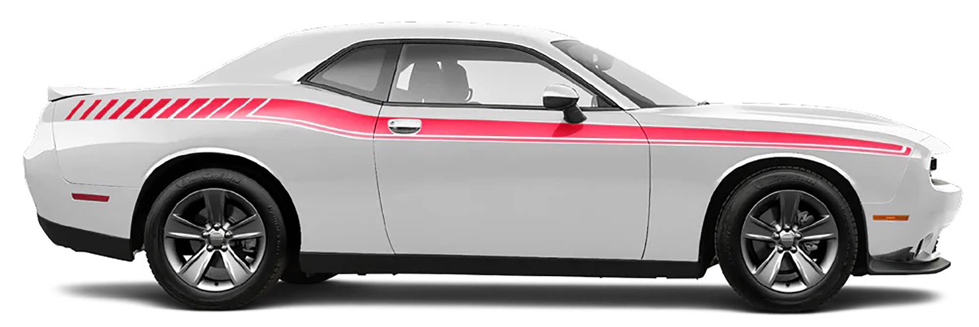 Dodge Challenger (All Models and Makes) | Custom Decals, Graphics and Stickers - Long Side Stripe - Jkprostickers